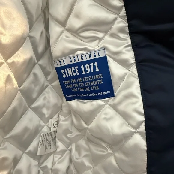 Seattle Kraken Navy Teal White Bomber Jacket - Picture 4 of 7